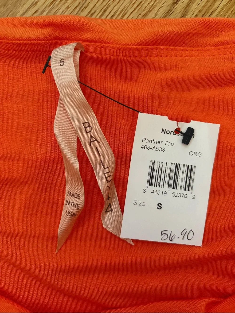 Bailey 44 Women's Off-Shoulder Ruched Tangerine Orange Tunic